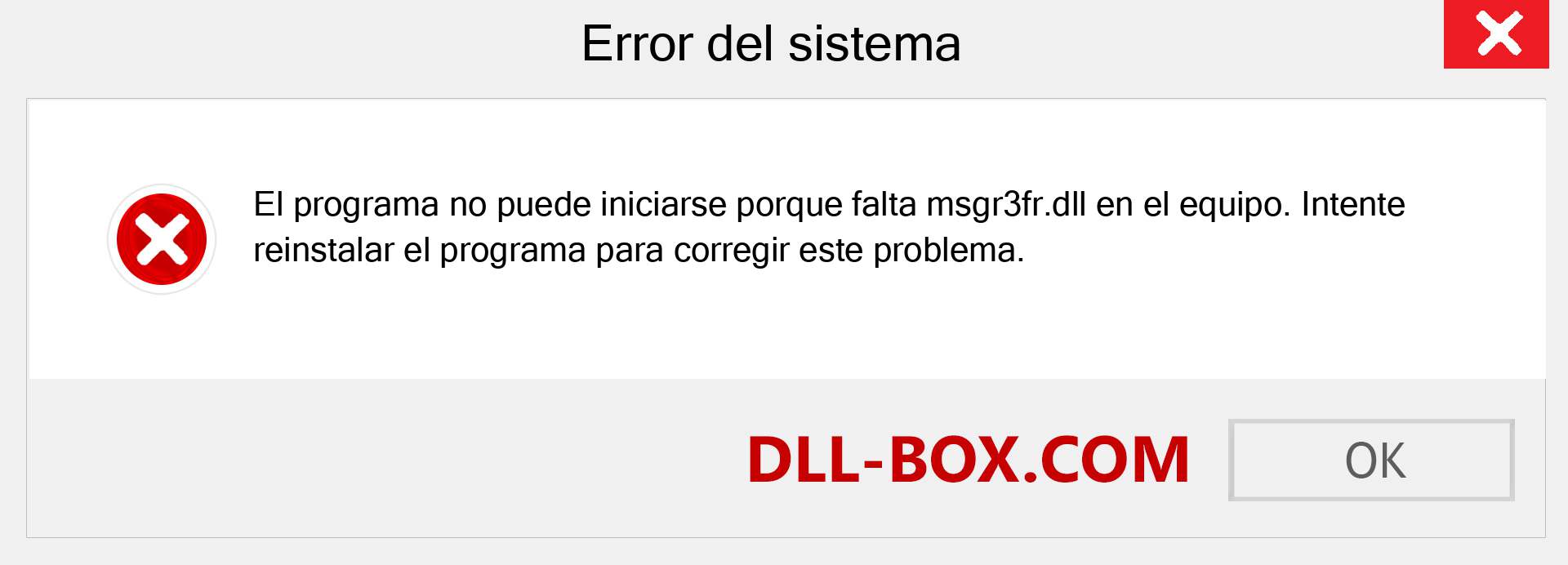 ¿Falta el archivo msgr3fr.dll ?. Descargar para Windows 7, 8, 10 - Corregir msgr3fr dll Missing Error en Windows, fotos, imágenes